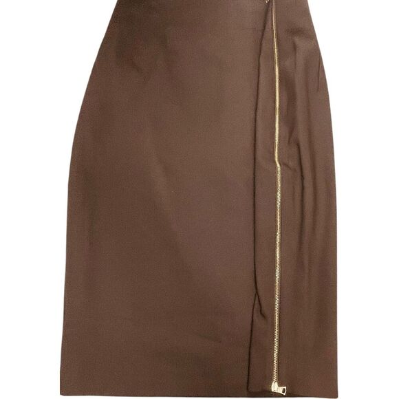 Express | Khaki Olive High-Waisted Pencil Skirt Career Workwear Size 12 | NWT - Picture 5 of 10